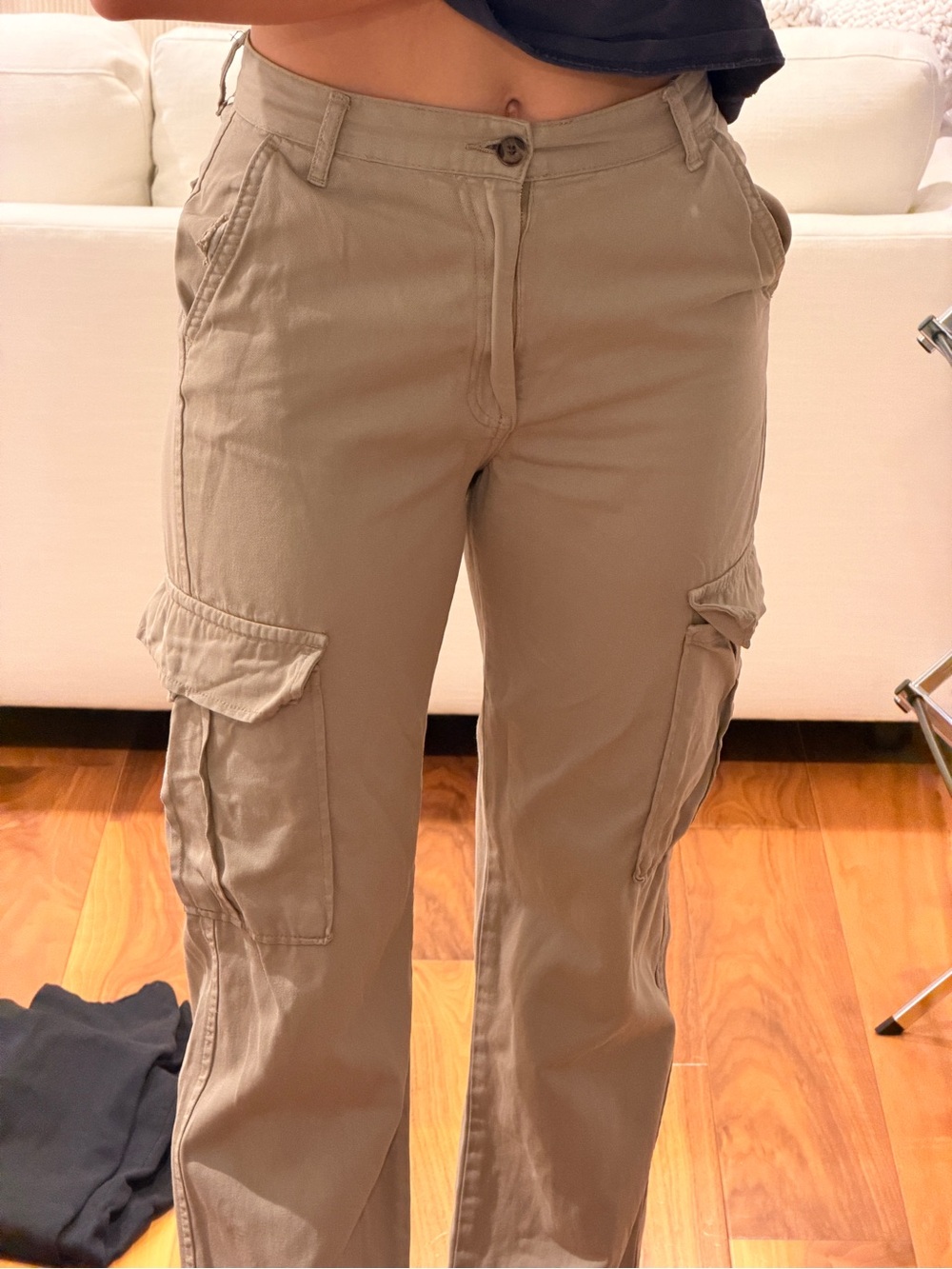 ASOS Straight-Leg Cargo Pants in Khaki